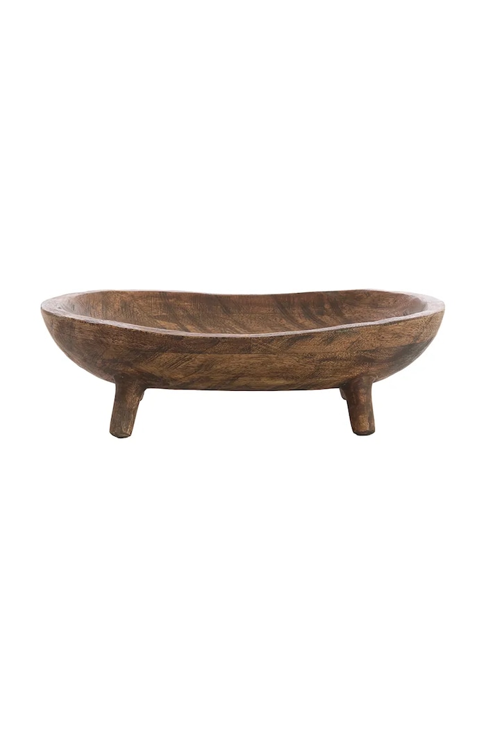 Light & Living Bol de servire pentru fructe din lemn 34,5 x 25,5 x 10 cm maro 6362964
