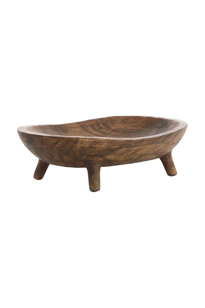 Light & Living Bol de servire pentru fructe din lemn 34,5 x 25,5 x 10 cm 6362964 maro AA00