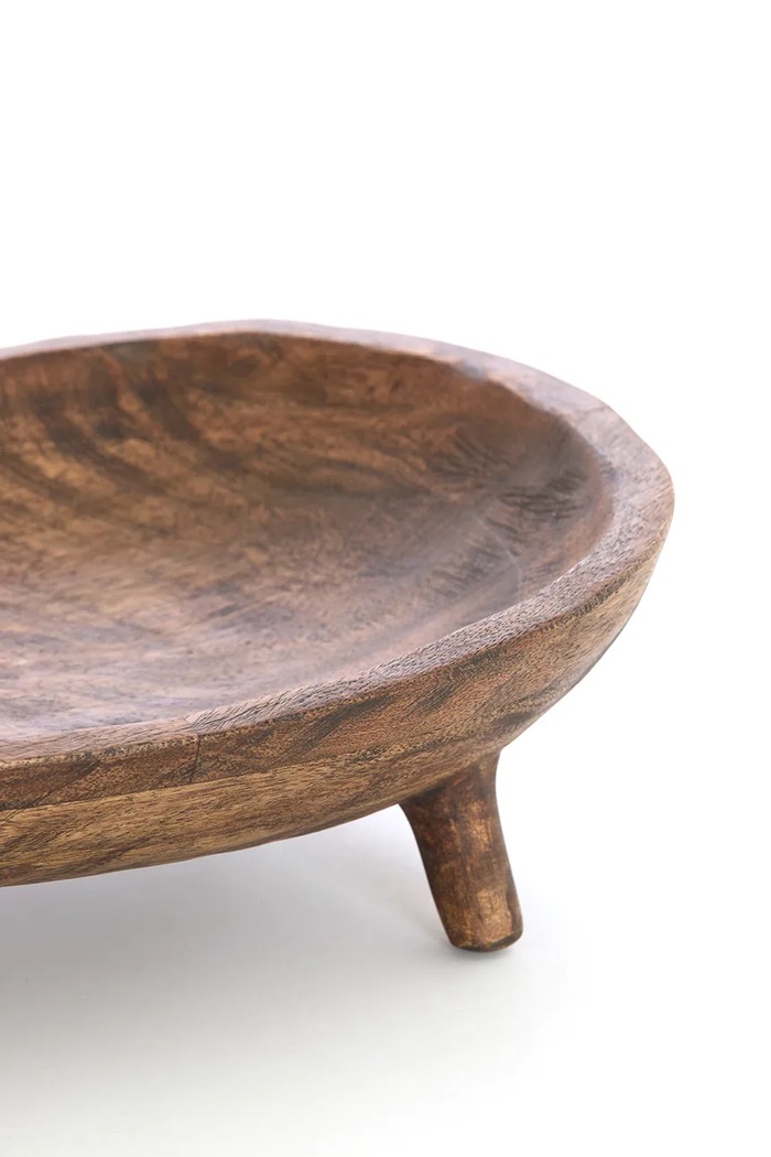 Bucătărie și bar Light & Living Bol de servire pentru fructe din lemn 34,5 x 25,5 x 10 cm 6362964 maro