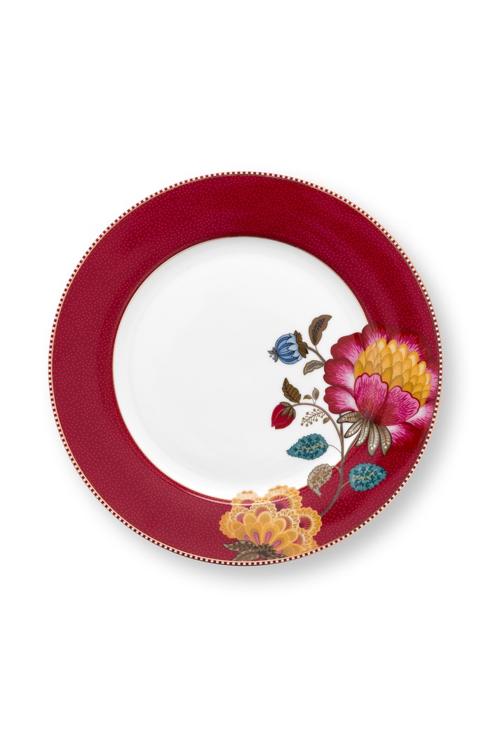 Etażerka do serwowania z porcelany Blooming Tales Fantasy Pip Studio 51018187 czerwony