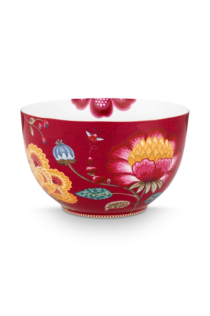 Pip Studio Miska z porcelany Blooming Tales Fantasy 23 cm czerwony 51003363
