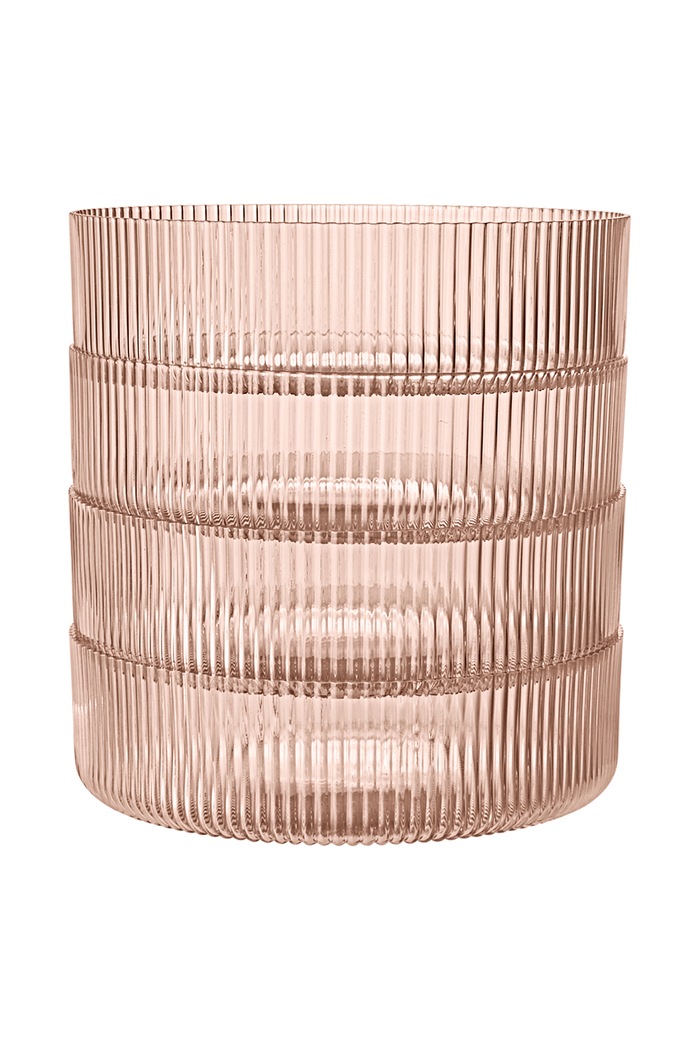 Ferm Living Zestaw misek ze szkła dmuchanego Ripple 1104274222 różowy AA00
