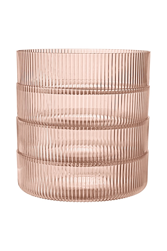Ferm Living Sada misiek z fúkaného skla Ripple 1104274222 ružová AA00