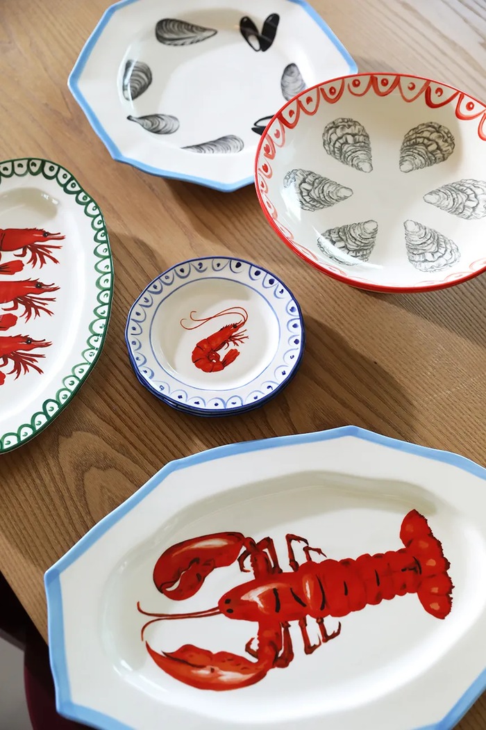 Kuchnia i bar &k amsterdam Misa na owoce z porcelany Sirene Oyster 2193.11 czerwony