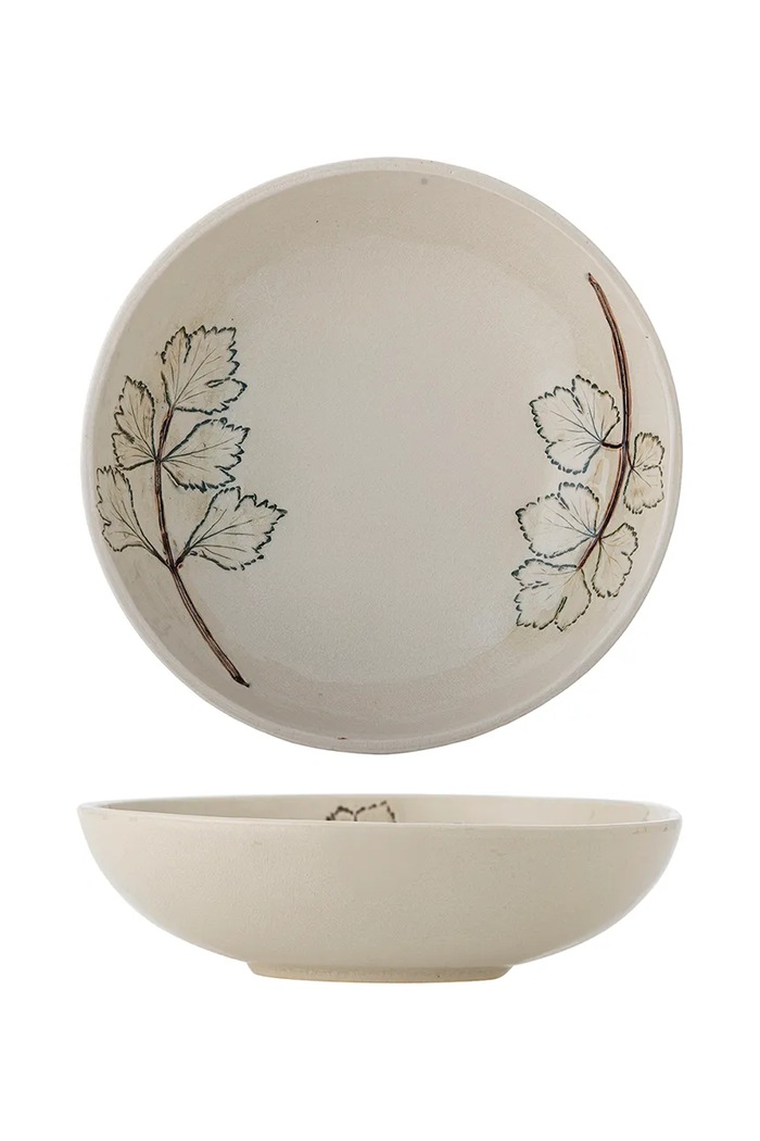 Bloomingville голяма купа за салати от каменинови изделия 26 x 7 cm бежов 82073084