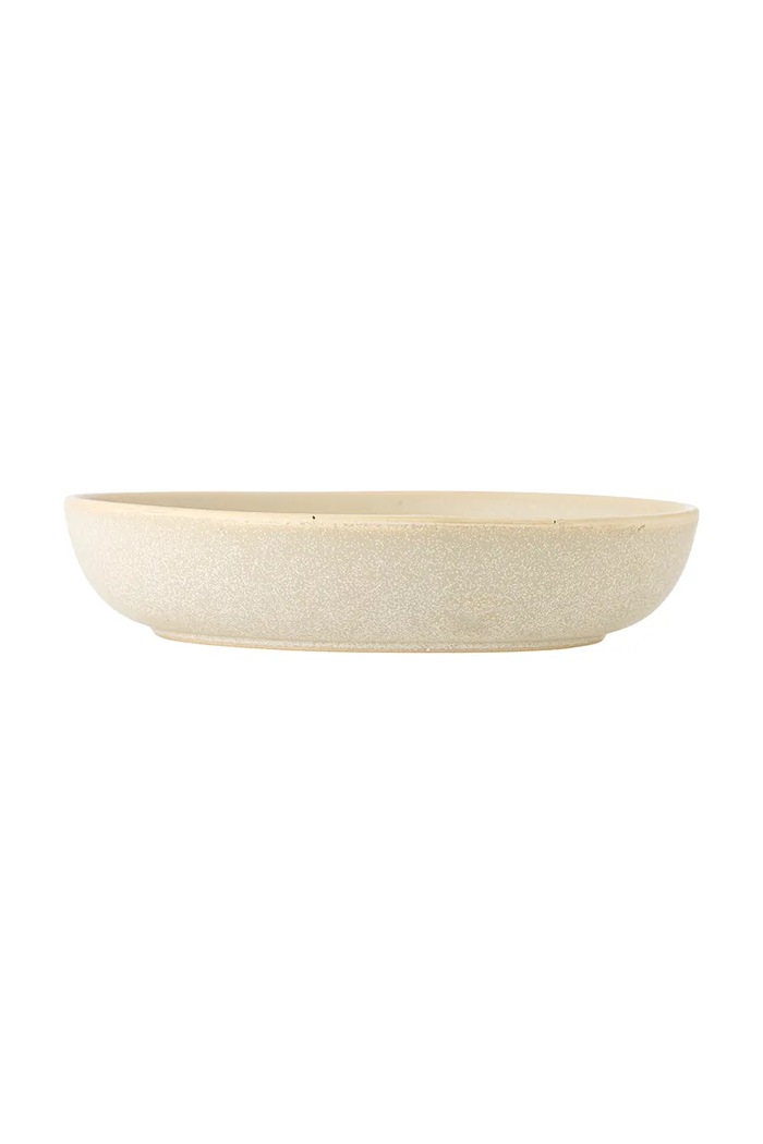 Кухня и бар Bloomingville голяма купа за салати от каменинови изделия 29 x 6,5 cm 82073091 бежов