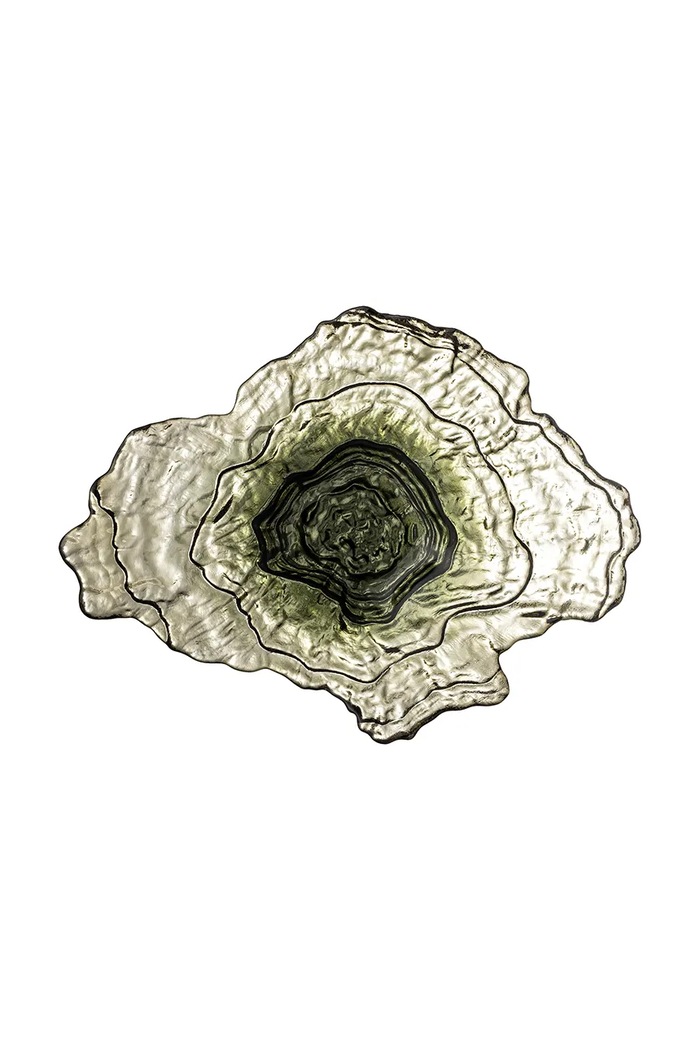 Bloomingville bol de servire pentru salată din sticlă colorată 38 x 7 x 29 cm 82069569 verde AA00
