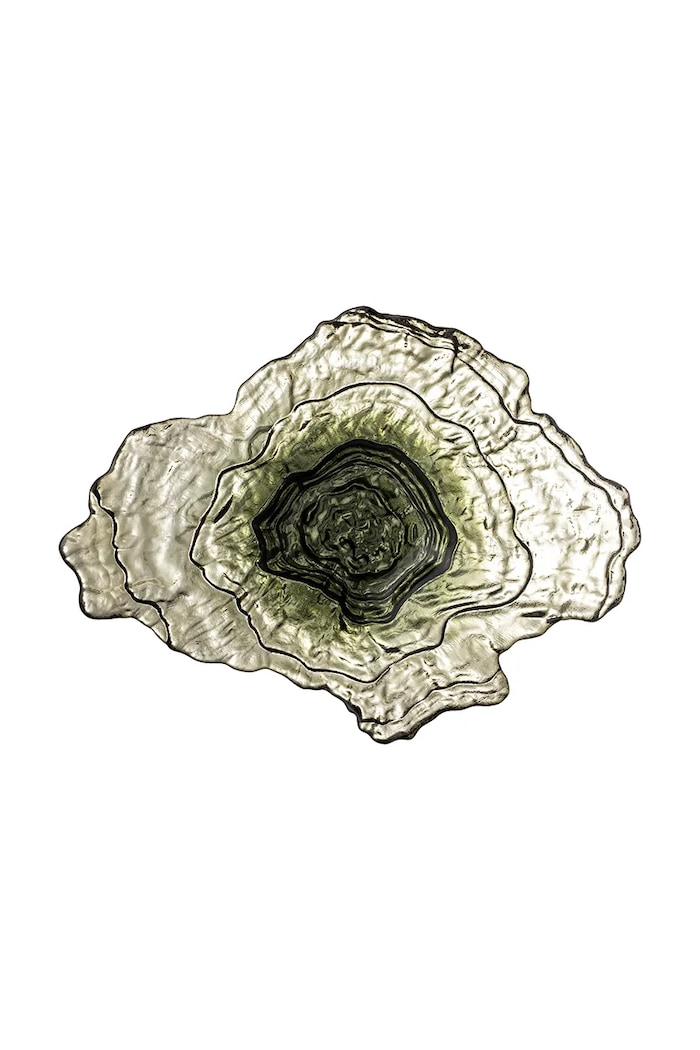 Bloomingville bol de servire pentru salată din sticlă colorată 38 x 7 x 29 cm 82069569 verde AA00