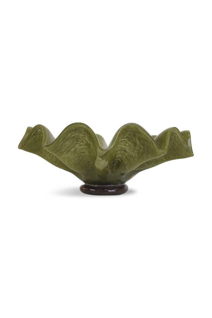 Byon Misa na owoce ze szkła dmuchanego 30 x 11 cm zielony 5280608912