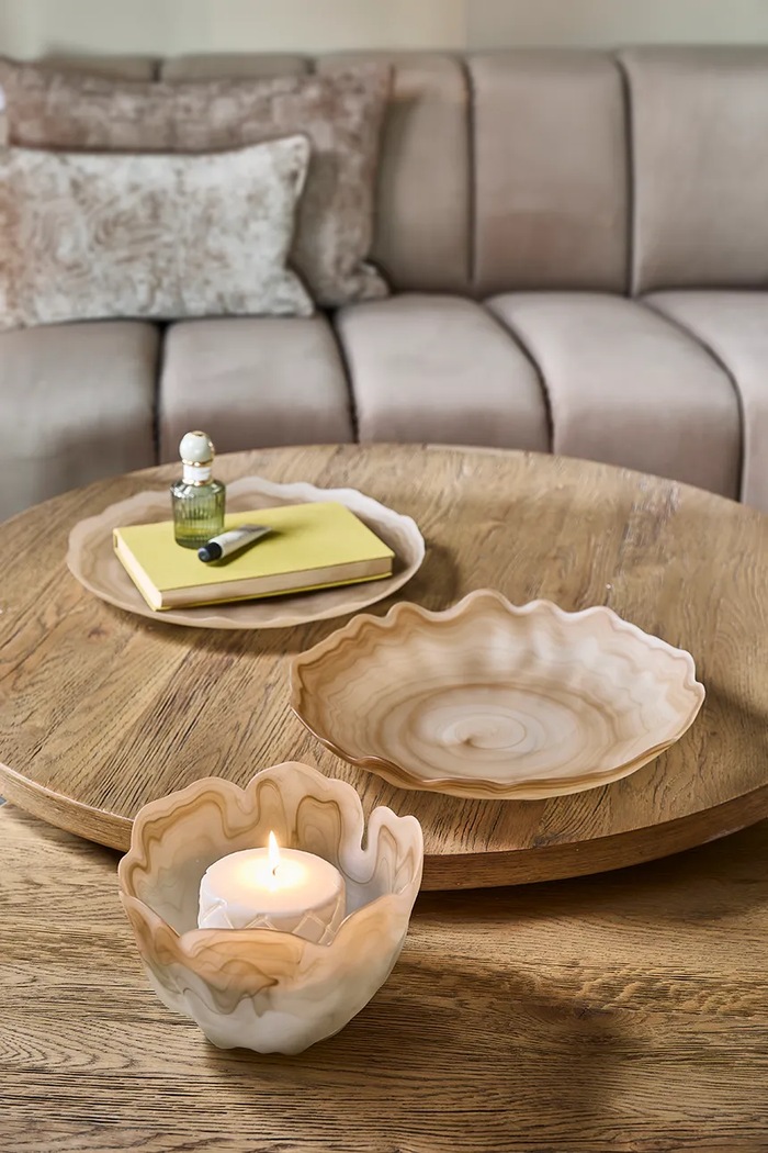 Kuchnia i bar Riviera Maison Misa na owoce ze szkła 33,5 x 6,5 cm 593590 beżowy