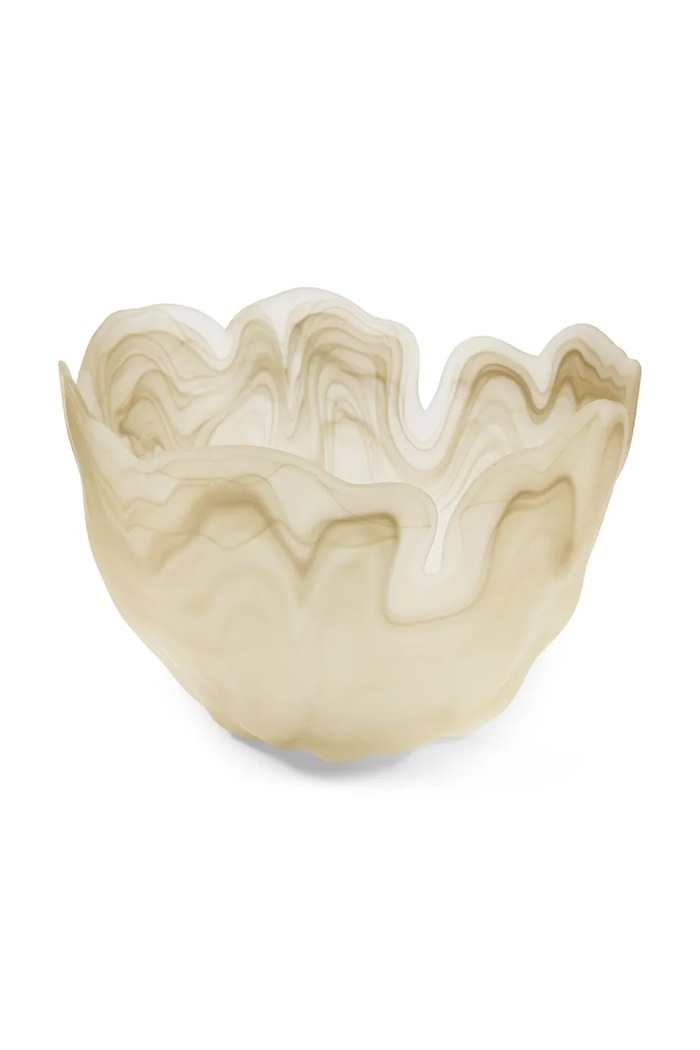 Riviera Maison Misa na owoce ze szkła 20 x 13,5 cm beżowy 593570