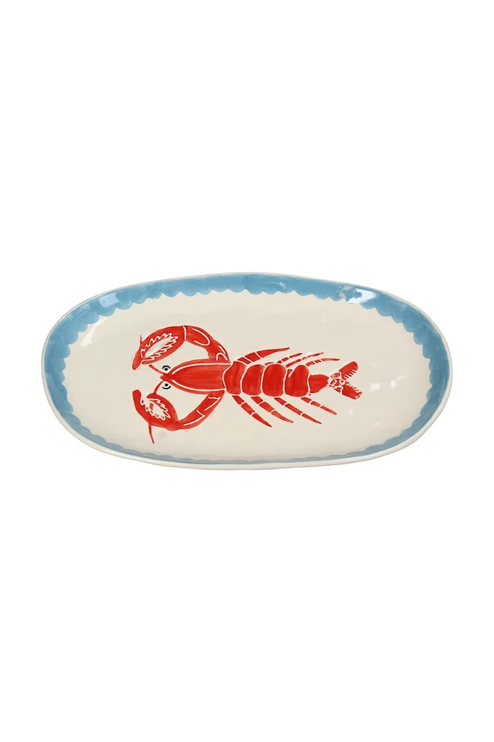 Półmisek do serwowania z kamionki 28 x 16 cm multicolor KAL.7915
