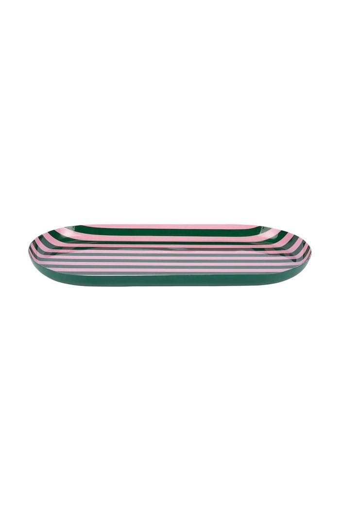 Present Time taca do serwowania z żelaza 18 cm zielony PT4401GR