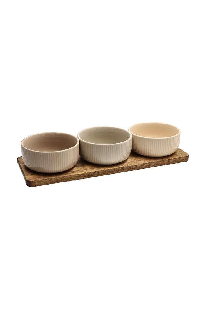 Tognana zestaw misek do serwowania z kamionki 32 cm beżowy TW18563M304A