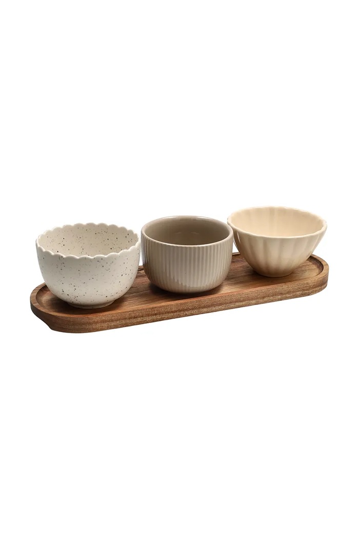 Tognana zestaw miseczek do serwowania z kamionki 29 cm beżowy TW18562M304A