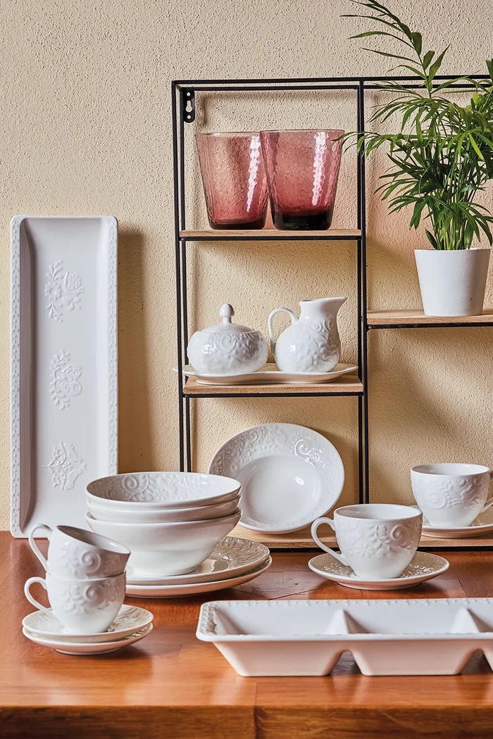 Kuchnia i bar Tognana talerz do serwowania z porcelany 41 x 14 cm AE634410000A biały