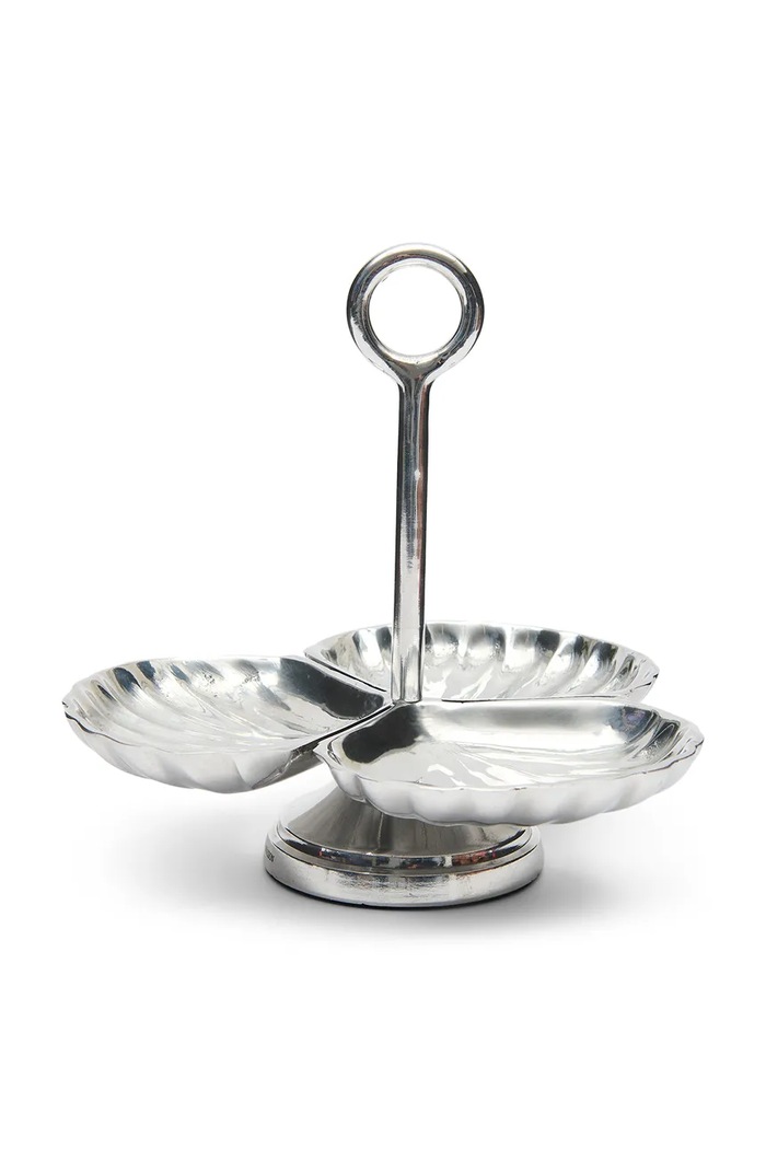 Riviera Maison servirni pladenj za serviranje iz aluminija siva 575990