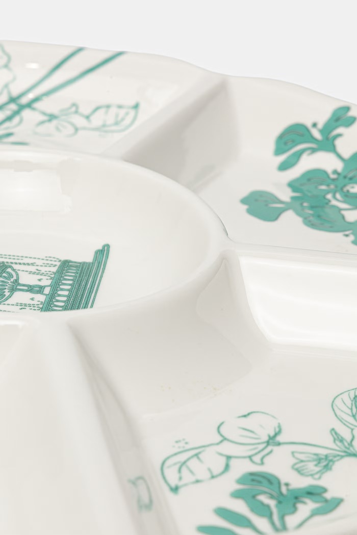 Kuchyňa a bar Palais Royal tácka na servírovanie vyrobená z porcelánu 38 cm 1038468 tyrkysová