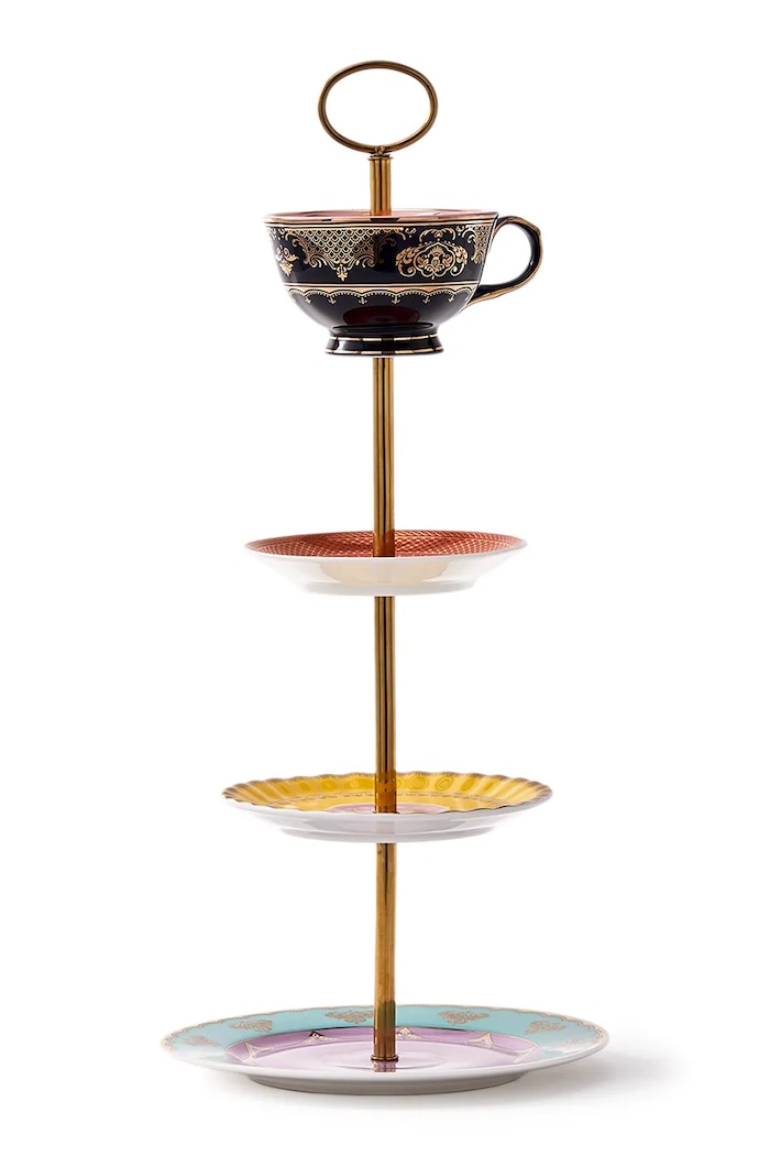 Pols Potten etajeră din porțelan 19,3 x 44 cm multicolor 230.400.623