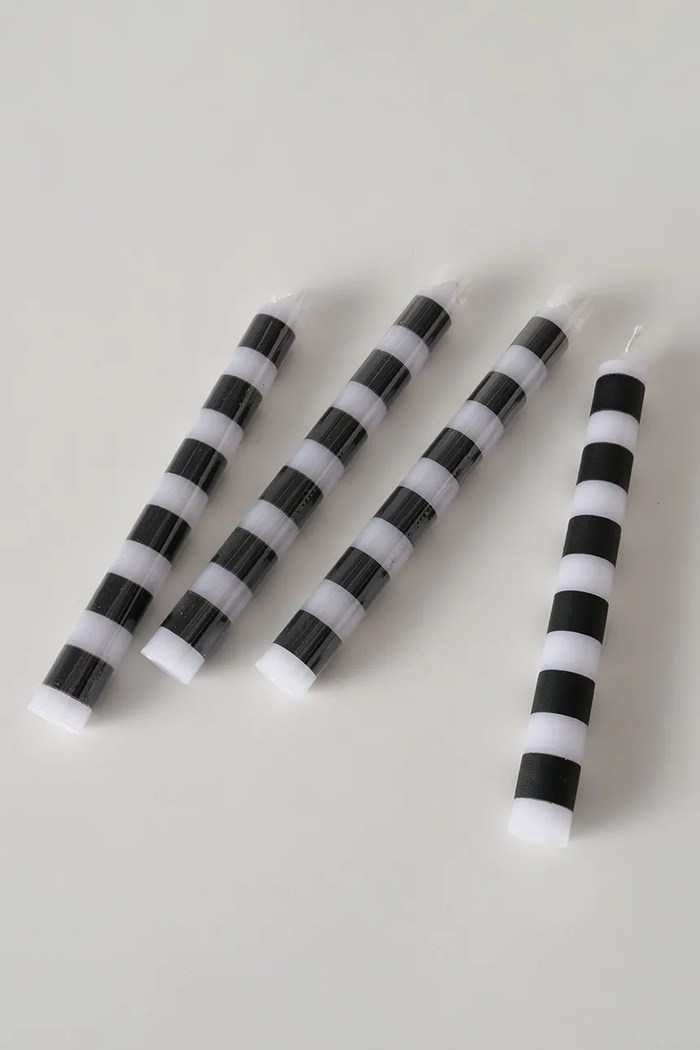 Home SPA Boltze Set de lumânări Stripy 20 cm 4-pack 2051294 negru