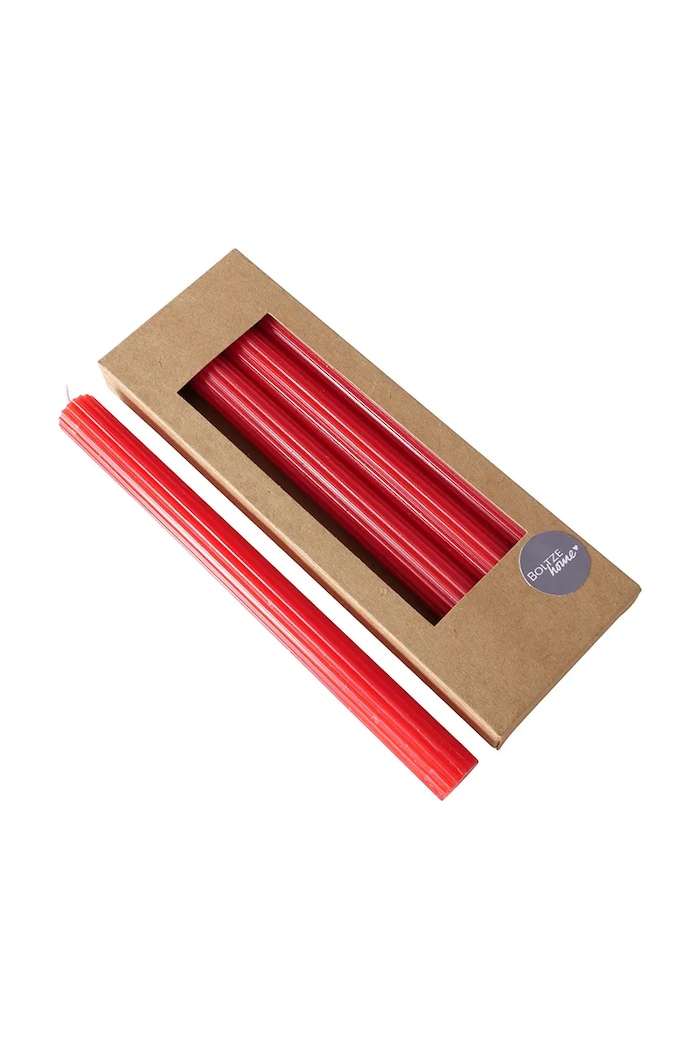 Boltze set de lumânări Classic 25 cm 4-pack rosu 2048492