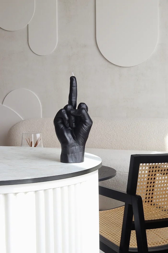 CandleHand candela decorativa F*ck you 380 g nero fck.black