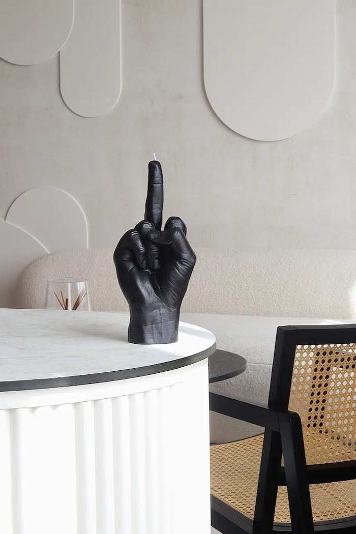 CandleHand candela decorativa F*ck you 380 g nero fck.black