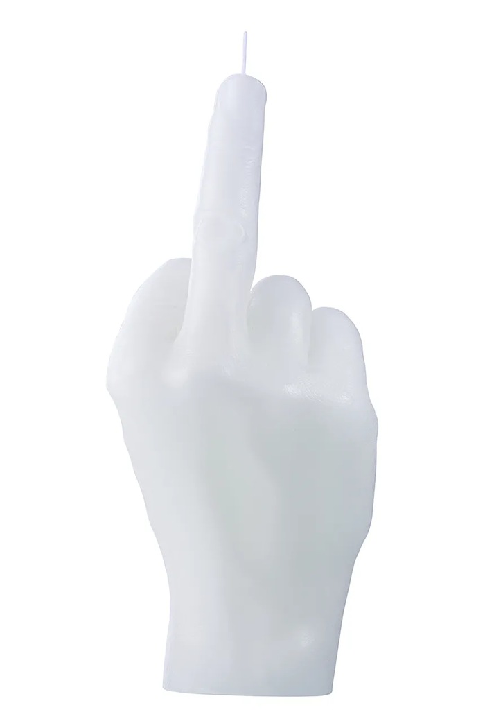 Ozdobná sviečka CandleHand F*ck you 380 g fck.white biela AA00