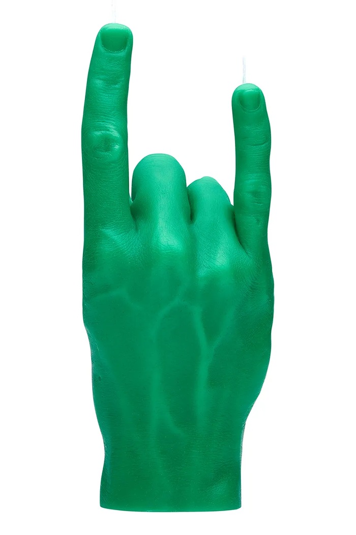 Dekorativní svíčka CandleHand You Rock 310 g rck.green zelená AA00