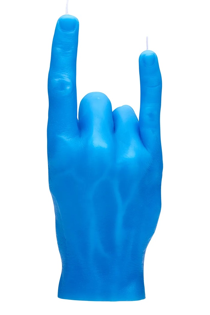 Διακοσμητικό κερί CandleHand You Rock 310 g rck.blue μπλε AA00