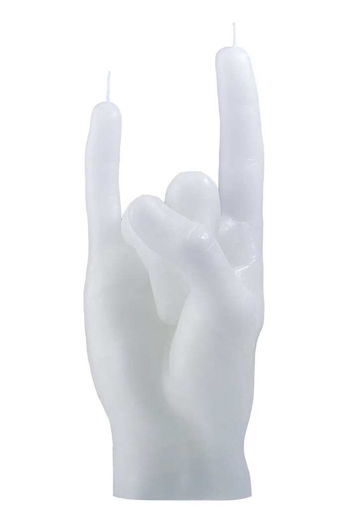 Διακοσμητικό κερί CandleHand You Rock 310 g. λευκό rck.white