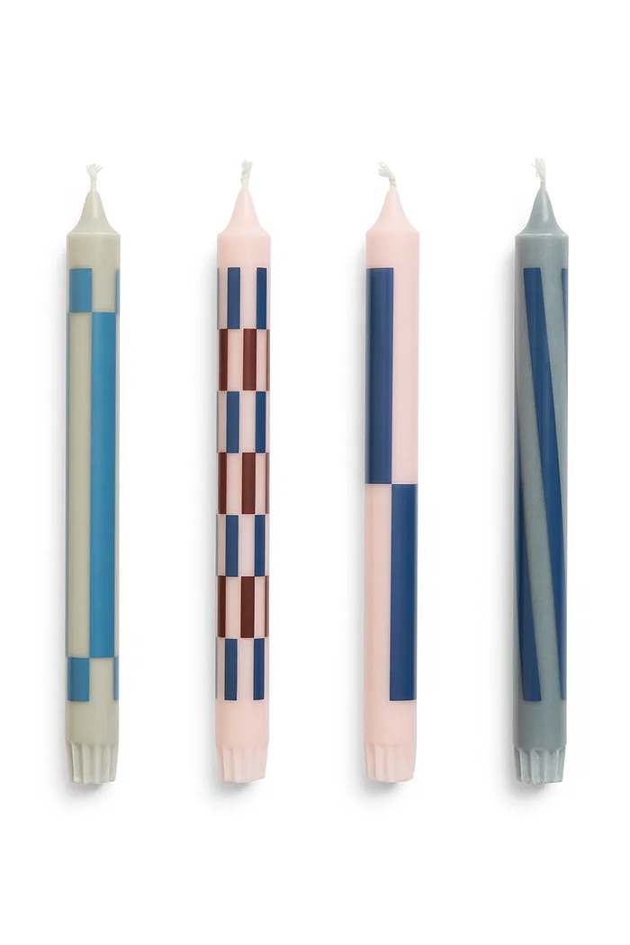 HAY Set de lumânări Pattern 2,2 x 24 cm 4-pack multicolor AB361.D782