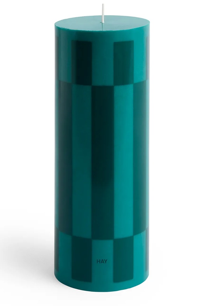 Свічка декоративна HAY Column Candle 9 x 25 cm бірюзовий AB401.A603.AU44
