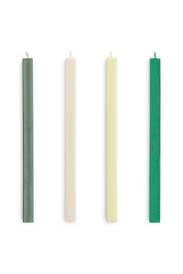 HAY set de lumânări Square Candle 2,2 x 24 cm 4-pack verde AE729.F444