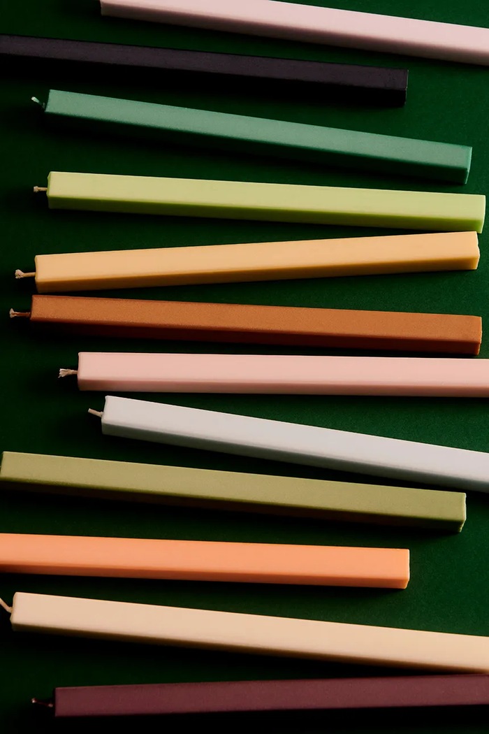 HAY set de lumânări Square Candle 2,2 x 24 cm 4-pack verde AE729.F444
