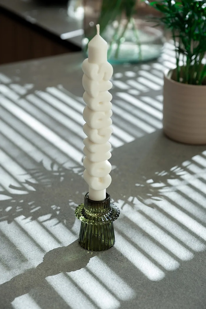Home SPA CandleHand lumânare decorativă Congrats 23 cm tp.con.white alb