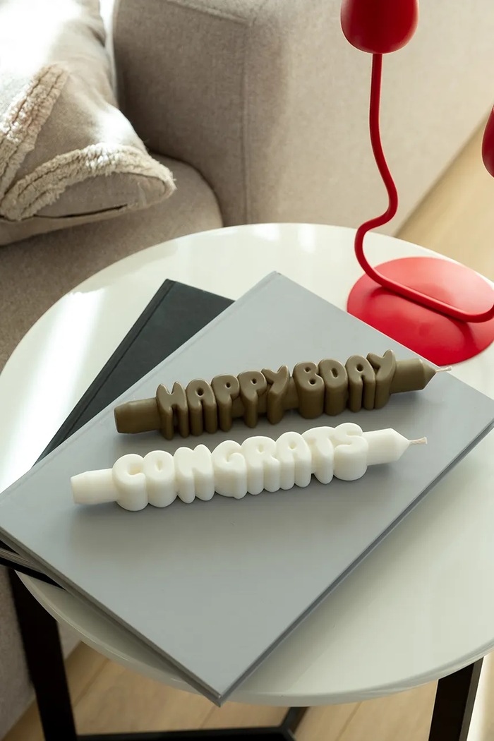 Set svijeća CandleHand B-Day Set 23 cm 2-pack šarena tp.set.bd.1