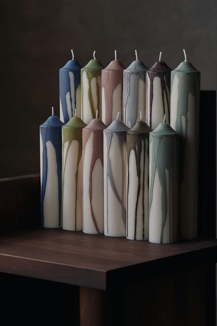 Ferm Living Świeca bezzapachowa Dryp 30 cm 1104271899 różowy AA00