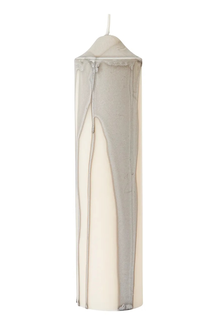 Ferm Living Świeca bezzapachowa Dryp 20 cm szary 1104271898