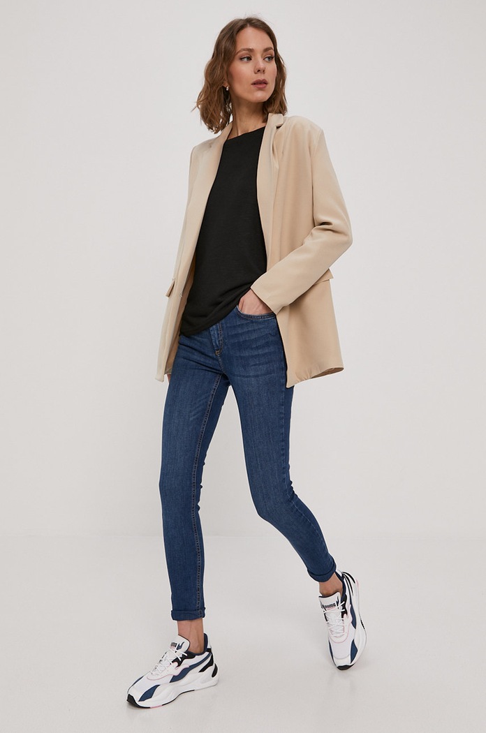 Pieces Jeansy 17097306 niebieski AA00