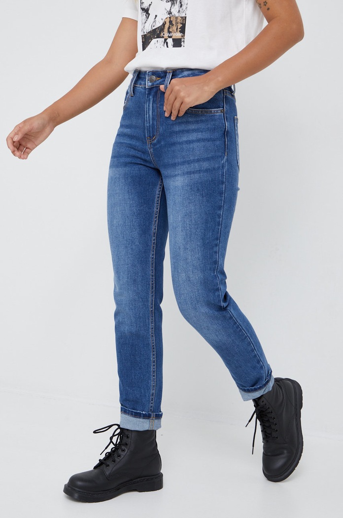 Y.A.S jeansy Planet friendly niebieski 26025096.DarkBlueDe