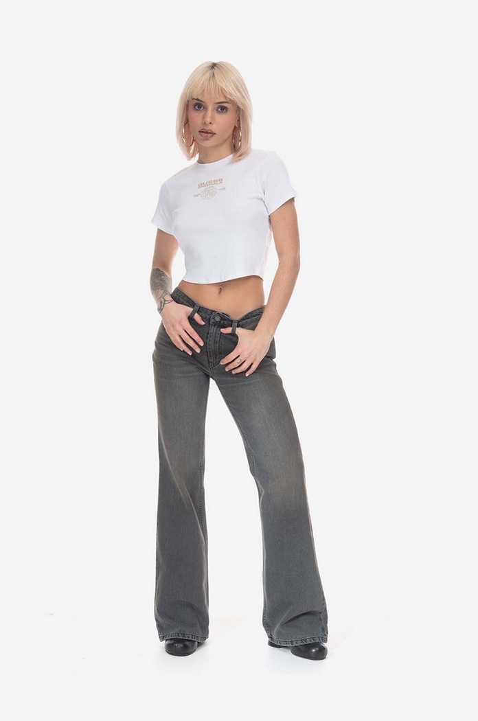 Oblačila Kavbojke Guess Flare Denim Pan W3GU18D4SL0 JTMU W3GU18.D4SL0 siva