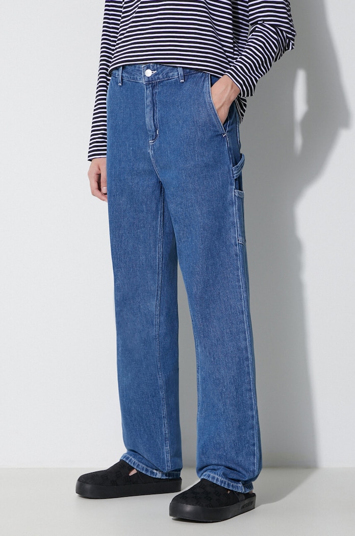 Τζιν παντελόνι Carhartt WIP I031251 W Pierce Pant Straight μπλε I031251