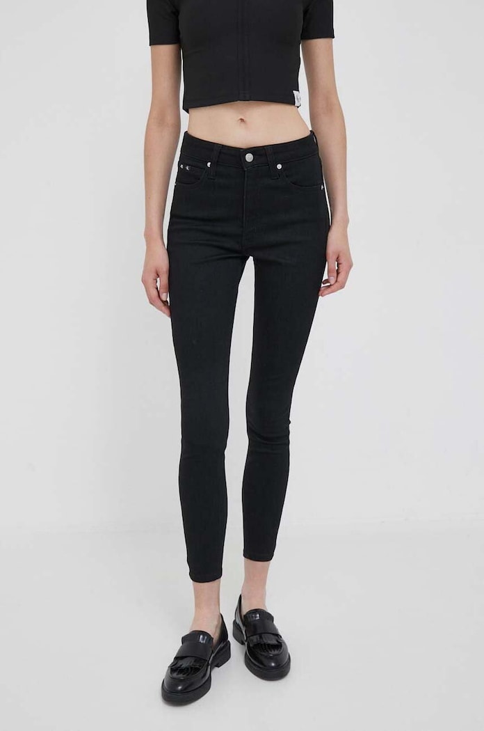 Rifle Calvin Klein Jeans čierna J20J221587