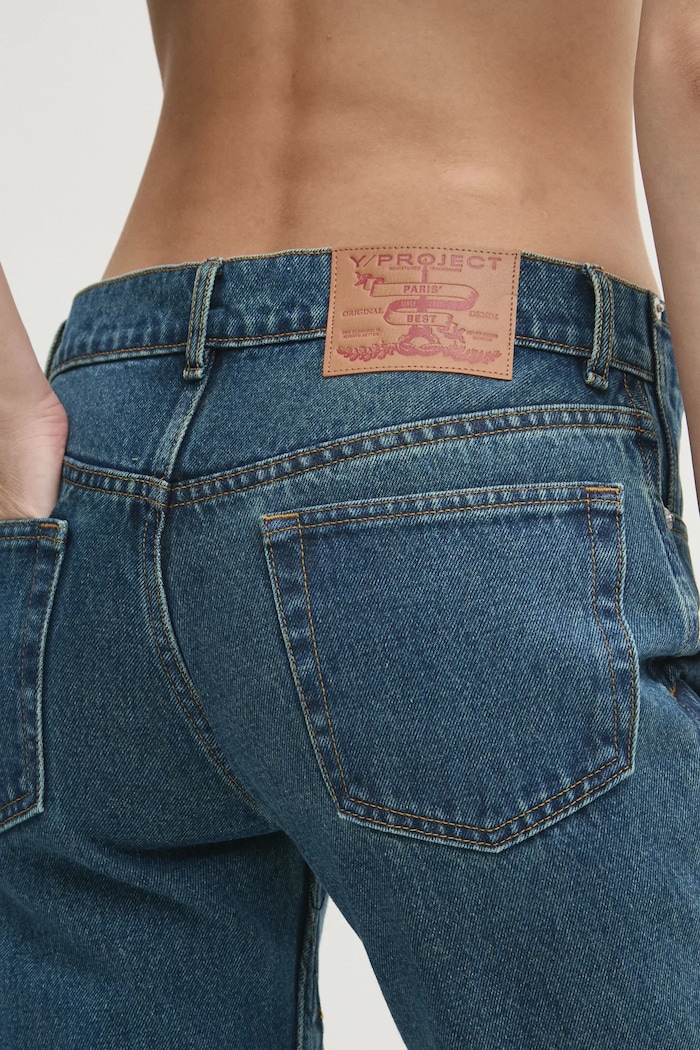 Džíny Y/Project EVERGREEN HOOK AND EYE SLIM JEANS 107PA002