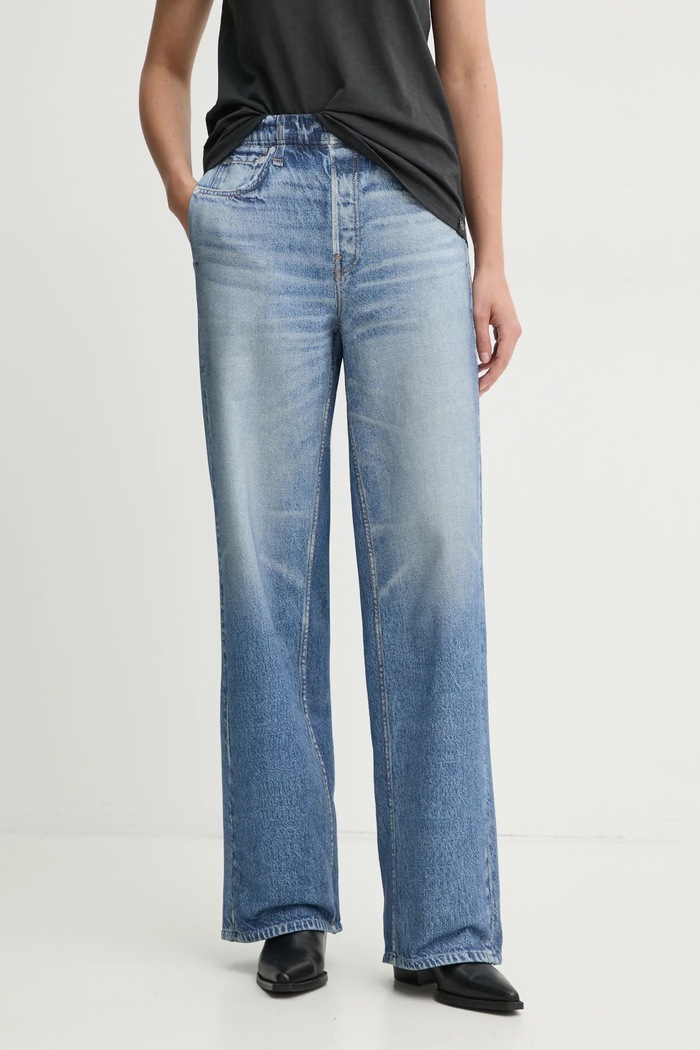 Džíny Rag & Bone high modrá WCW23F70018201