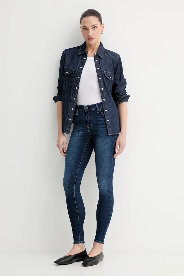 Τζιν παντελόνι Levi's 710 SUPER SKINNY 17778 σκούρο μπλε AA00