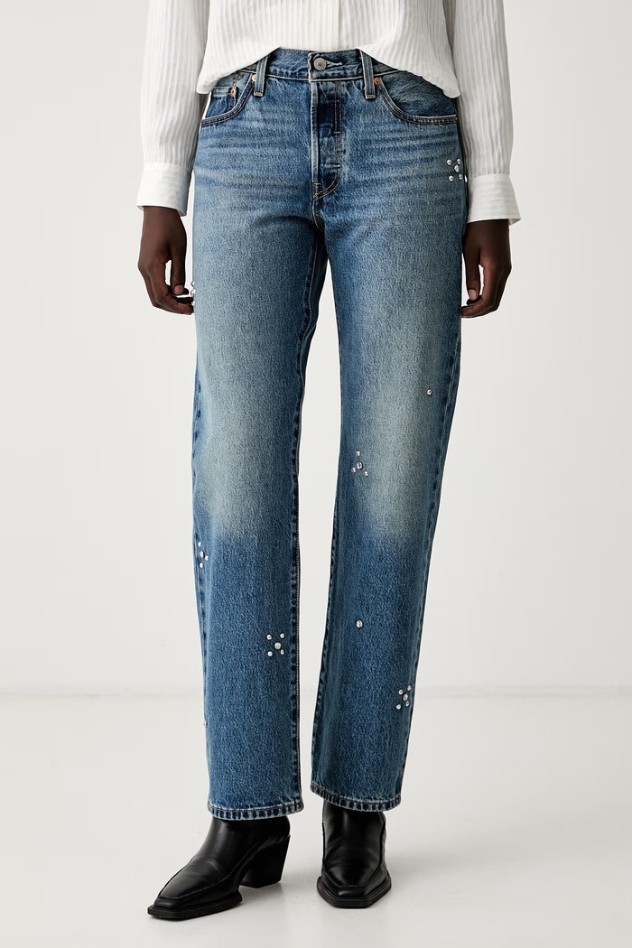 Levi's straight traperice za žene 501® 90S plava A1959.0146