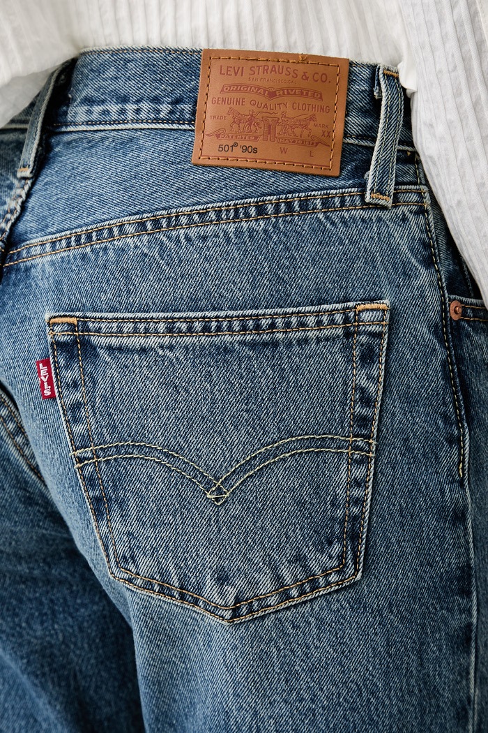 Levi's straight traperice za žene 501® 90S plava A1959.0146