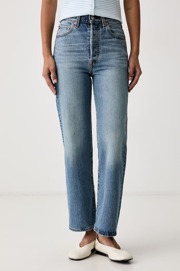 Levi's Blugi slim fit pentru femei 722 HIGH RISE SLIM albastru 008MC